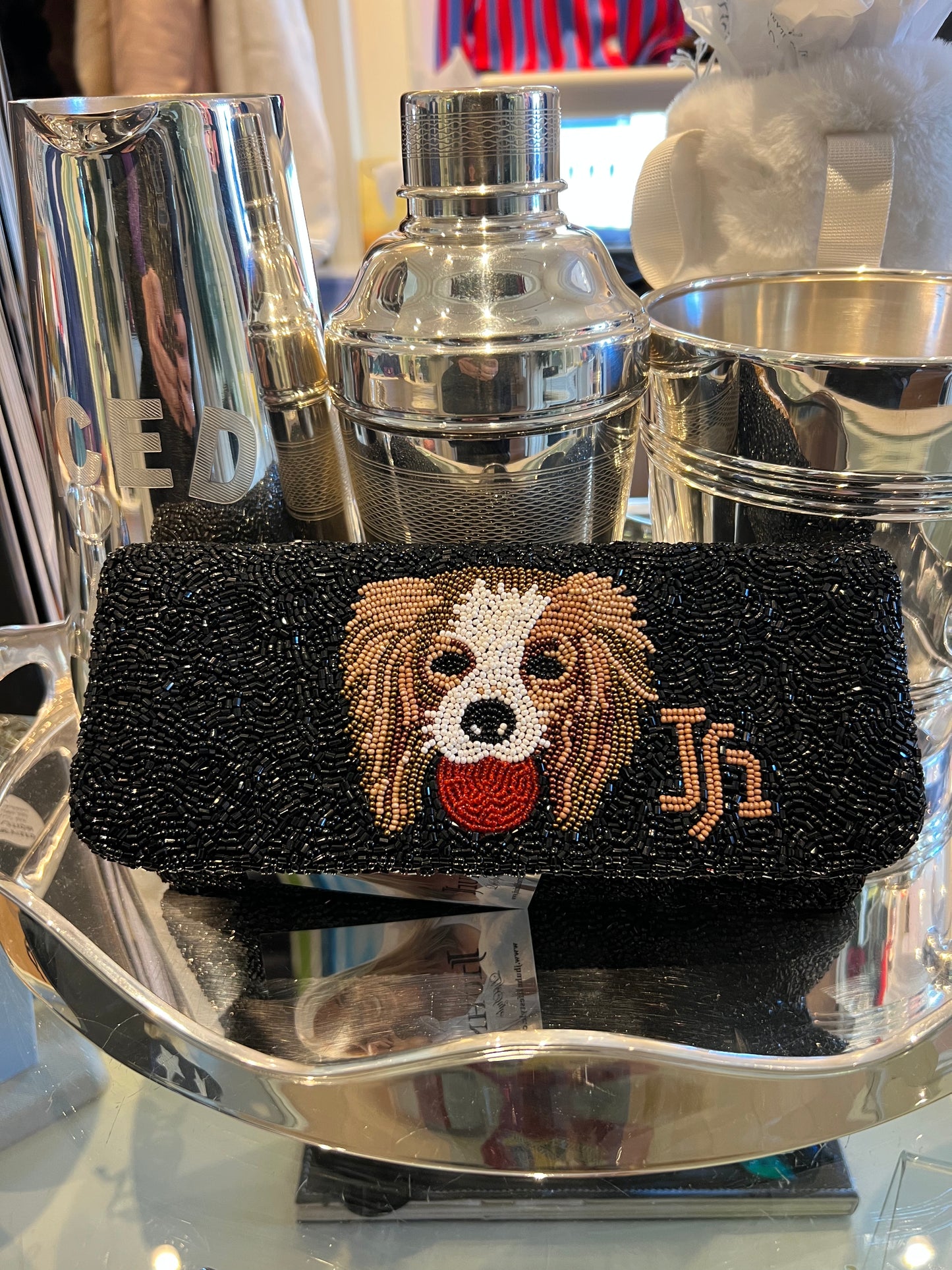 The Aspen Beaded Clutch by JHuhn Exclusive