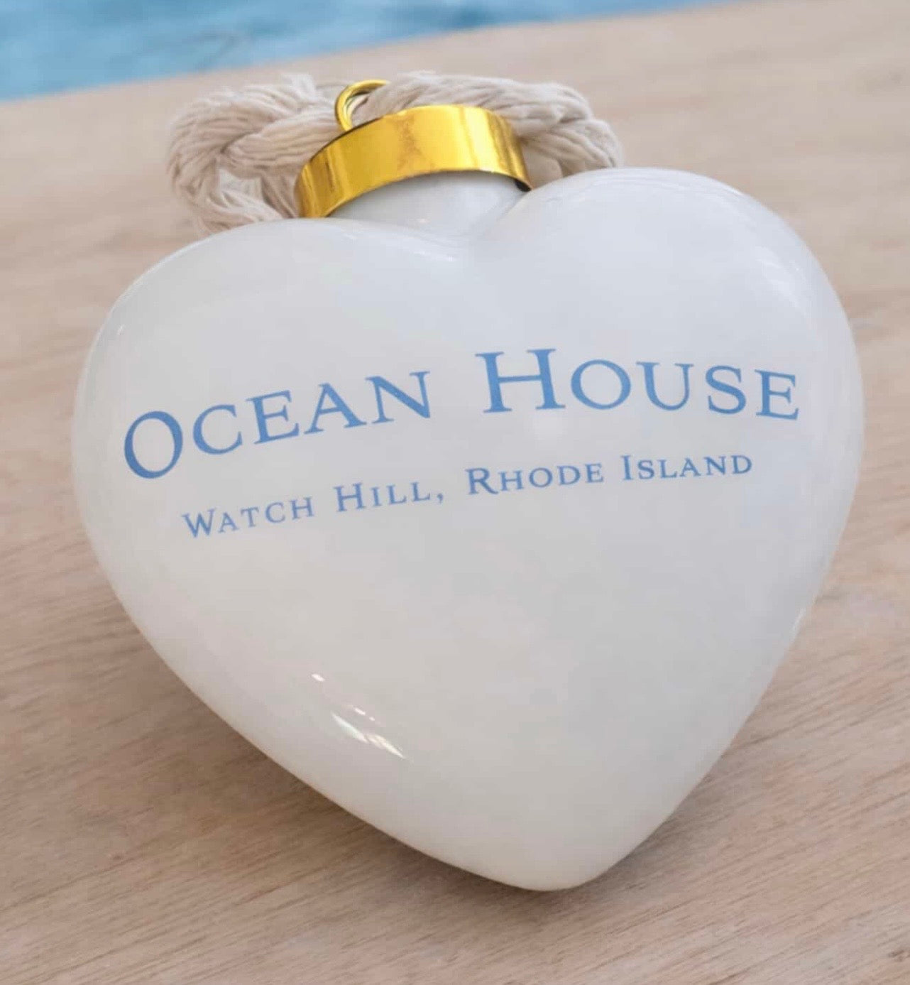 Ocean House White Heart Shape I do. Ornament