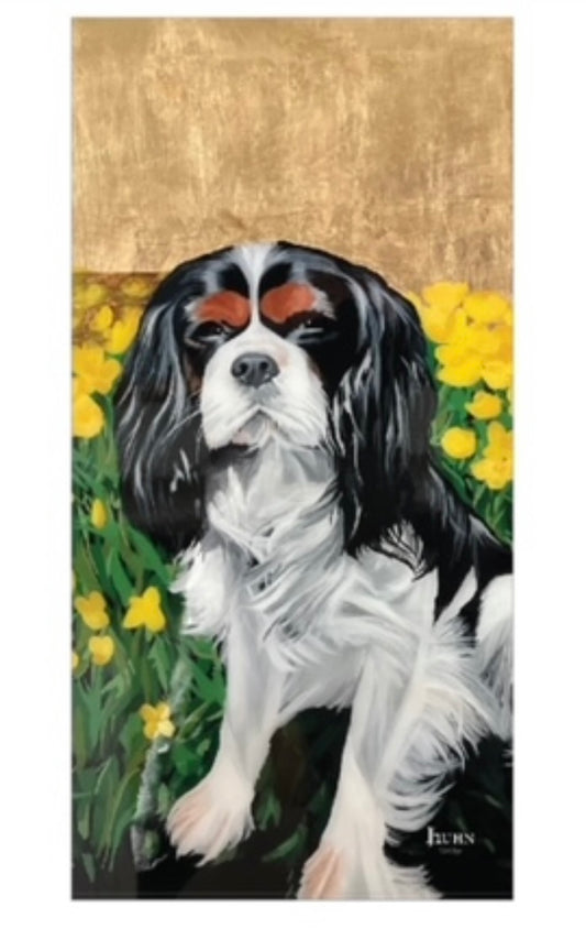 James Bond King Charles Spaniel Beach Towel