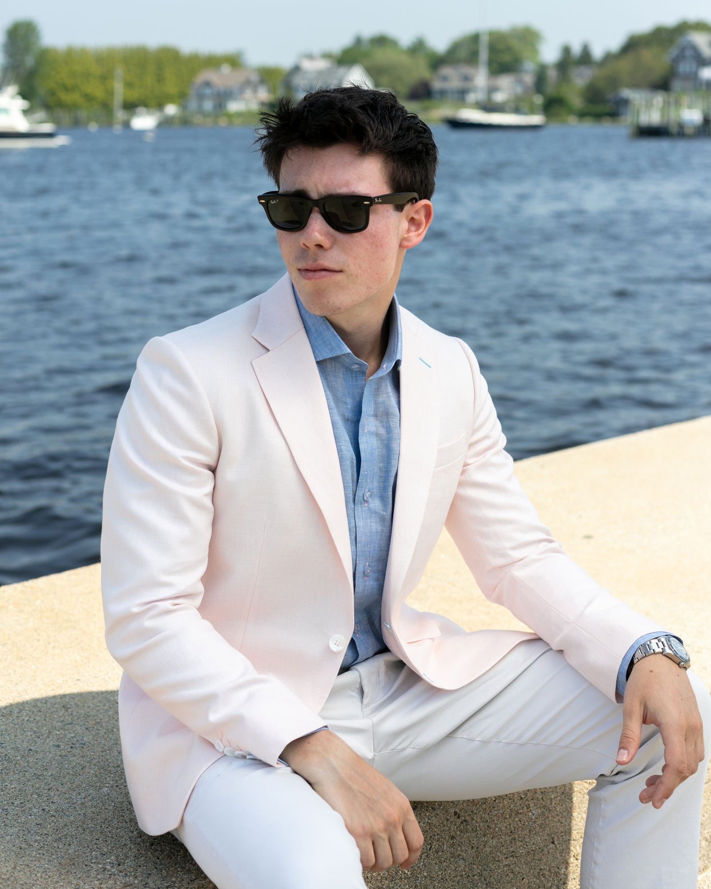 SS25 Linen Blazer in Champagne