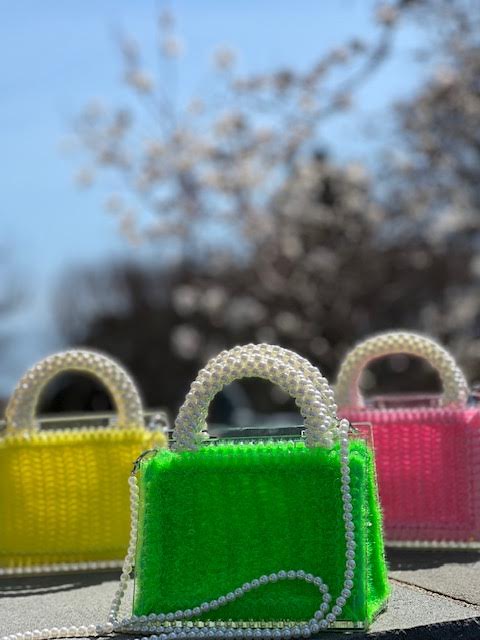 Woven Pearl Evening Handbag