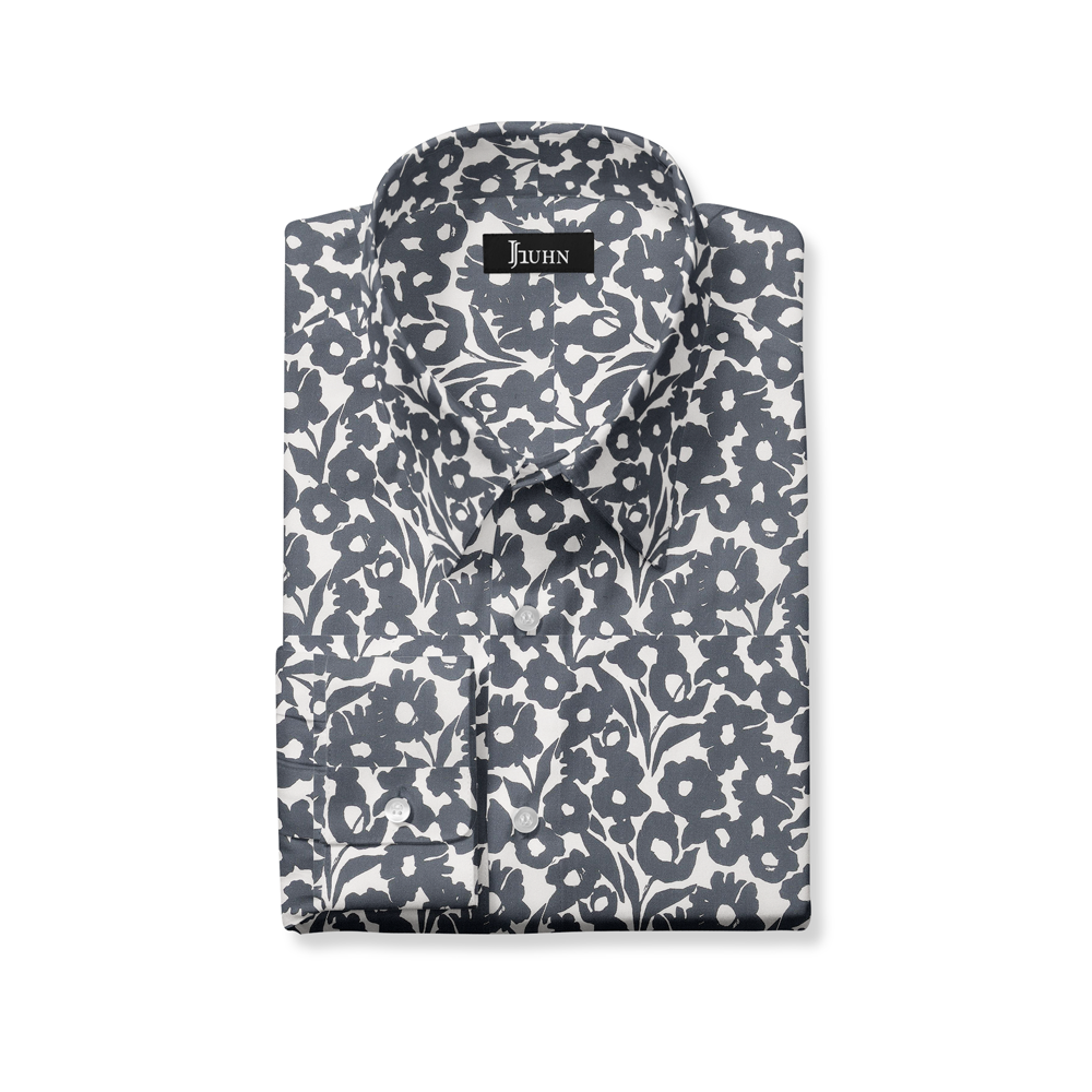 Women's Shirt in Black and White Floral
