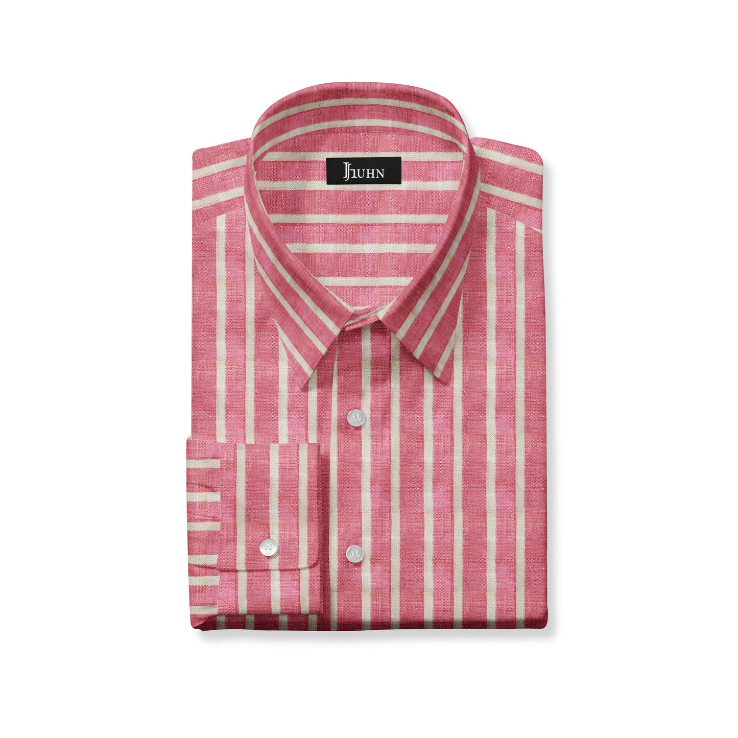 Pink Linen Striped Men's Shirt