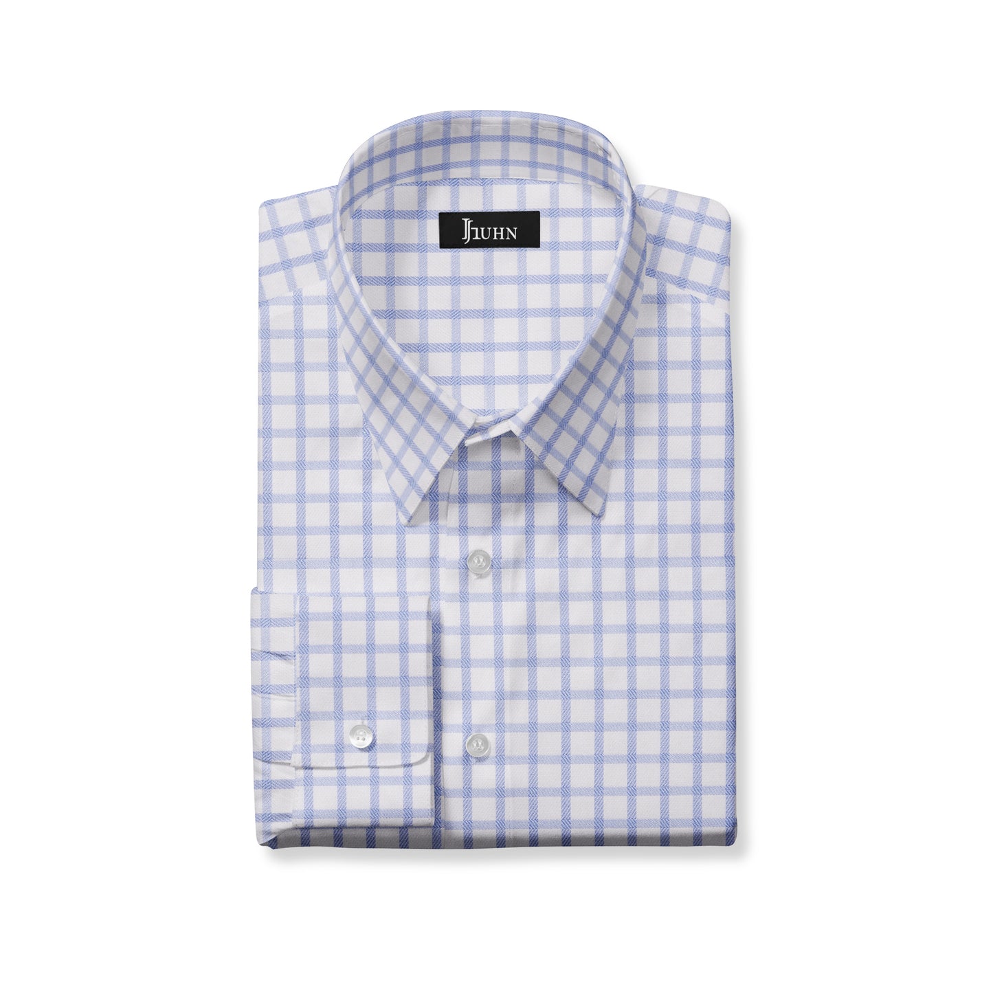 Board Room Men's Shirt in Light Blue Grid Check
