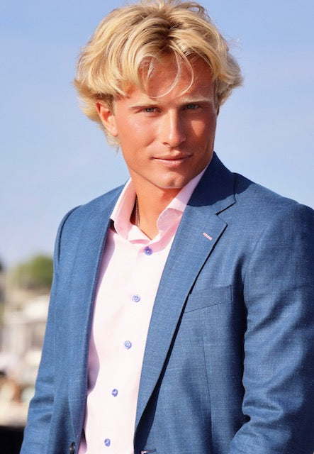 SS25 Linen Blazer in Slate Blue