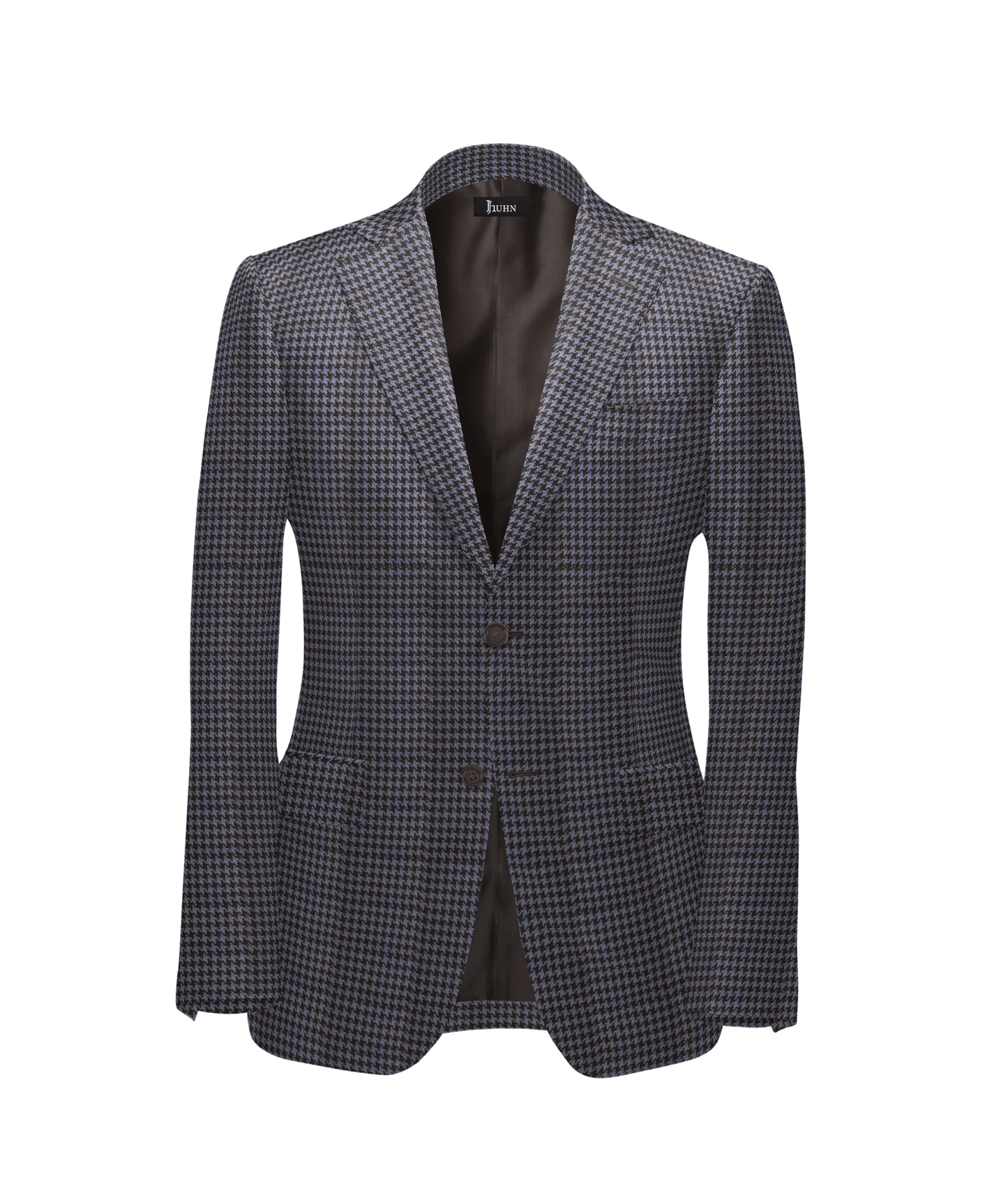 Men's Blazer - Brown & Blue Houndstooth