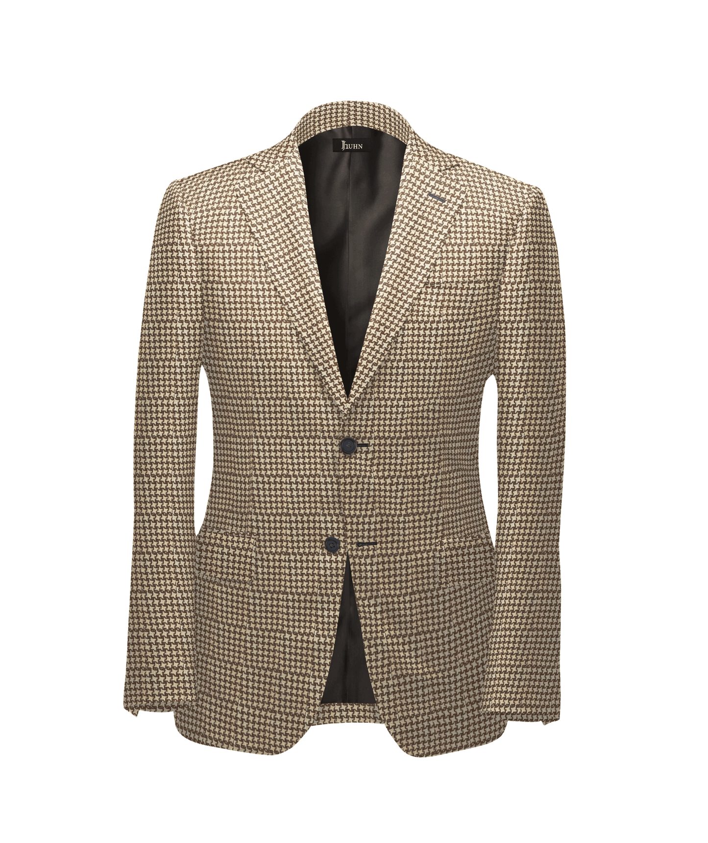 Men's Blazer - Brown & Cream Houndstooth