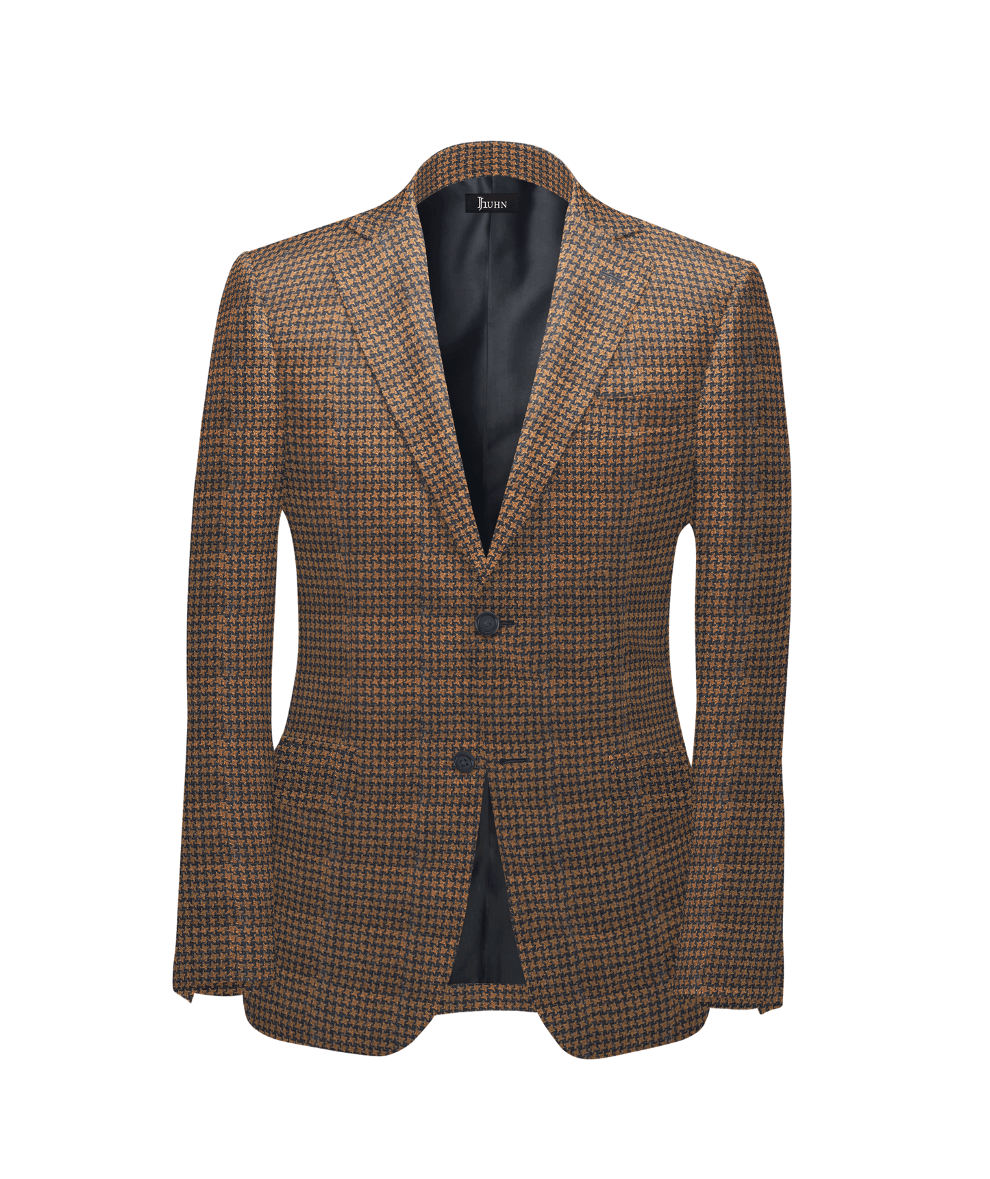 Men's Blazer - Camel & Navy Houndstooth