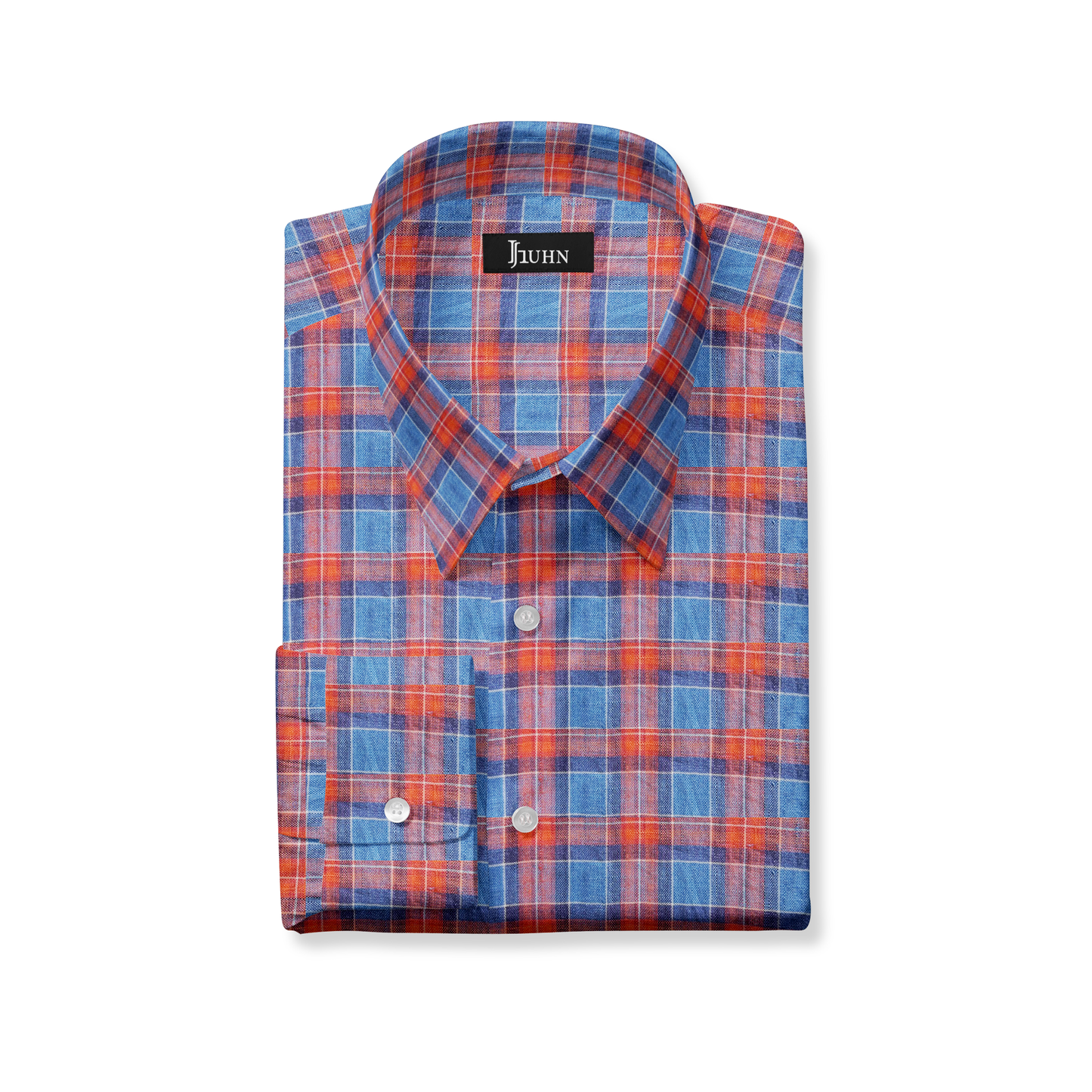 Blue & Red Plaid Linen Shirt