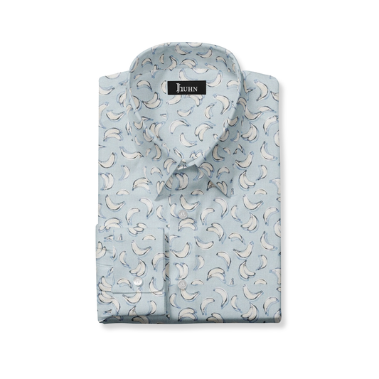 Blue Banana Print Shirt