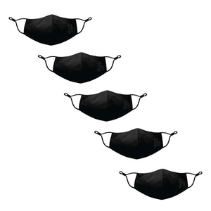 5 Pack of JH Black Masks