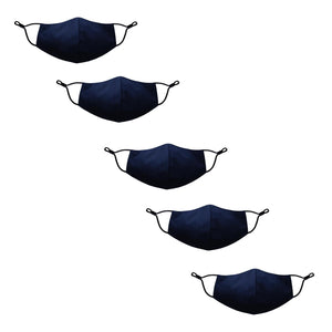 5 Pack of Plain Navy Masks