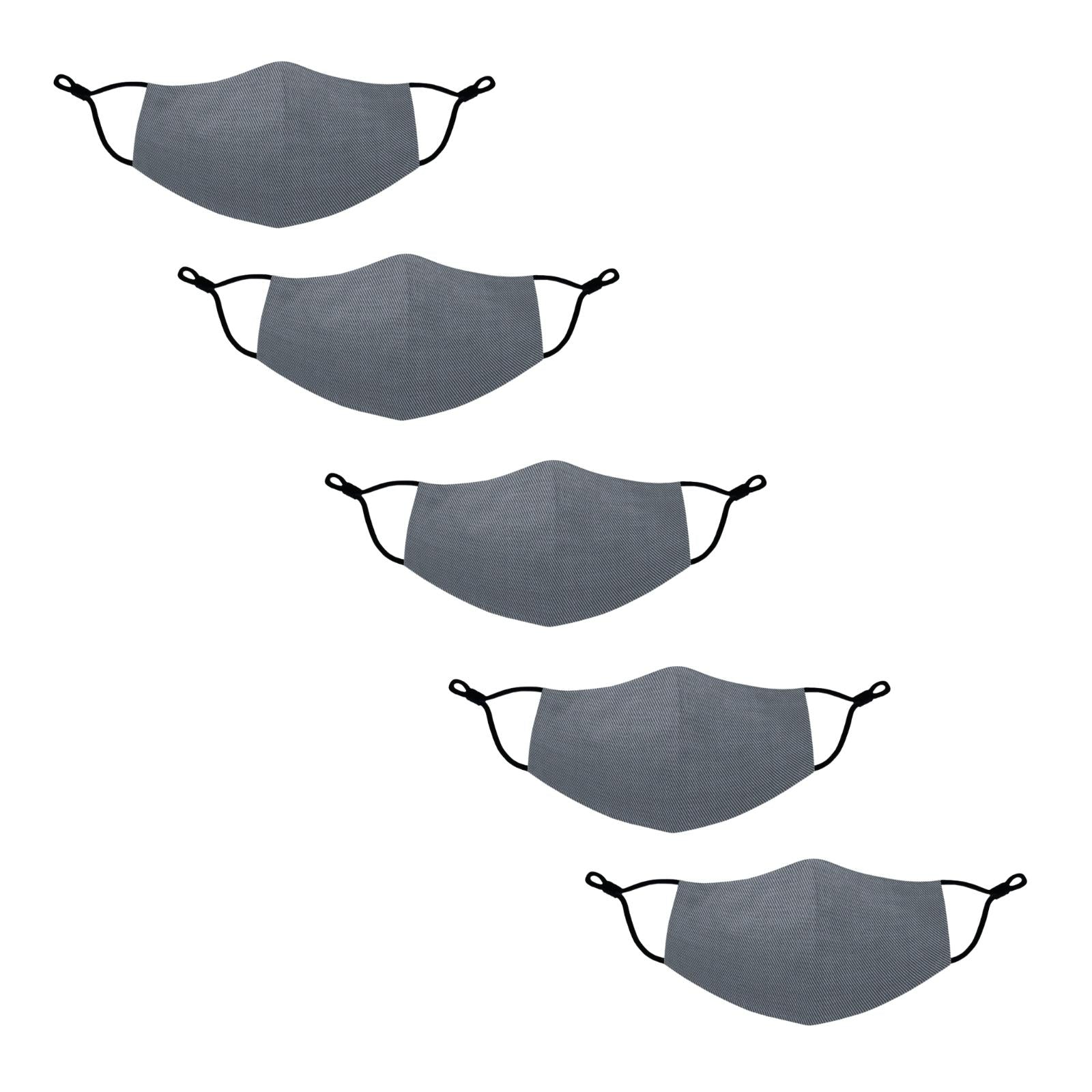 5 Pack of Plain Gray Masks