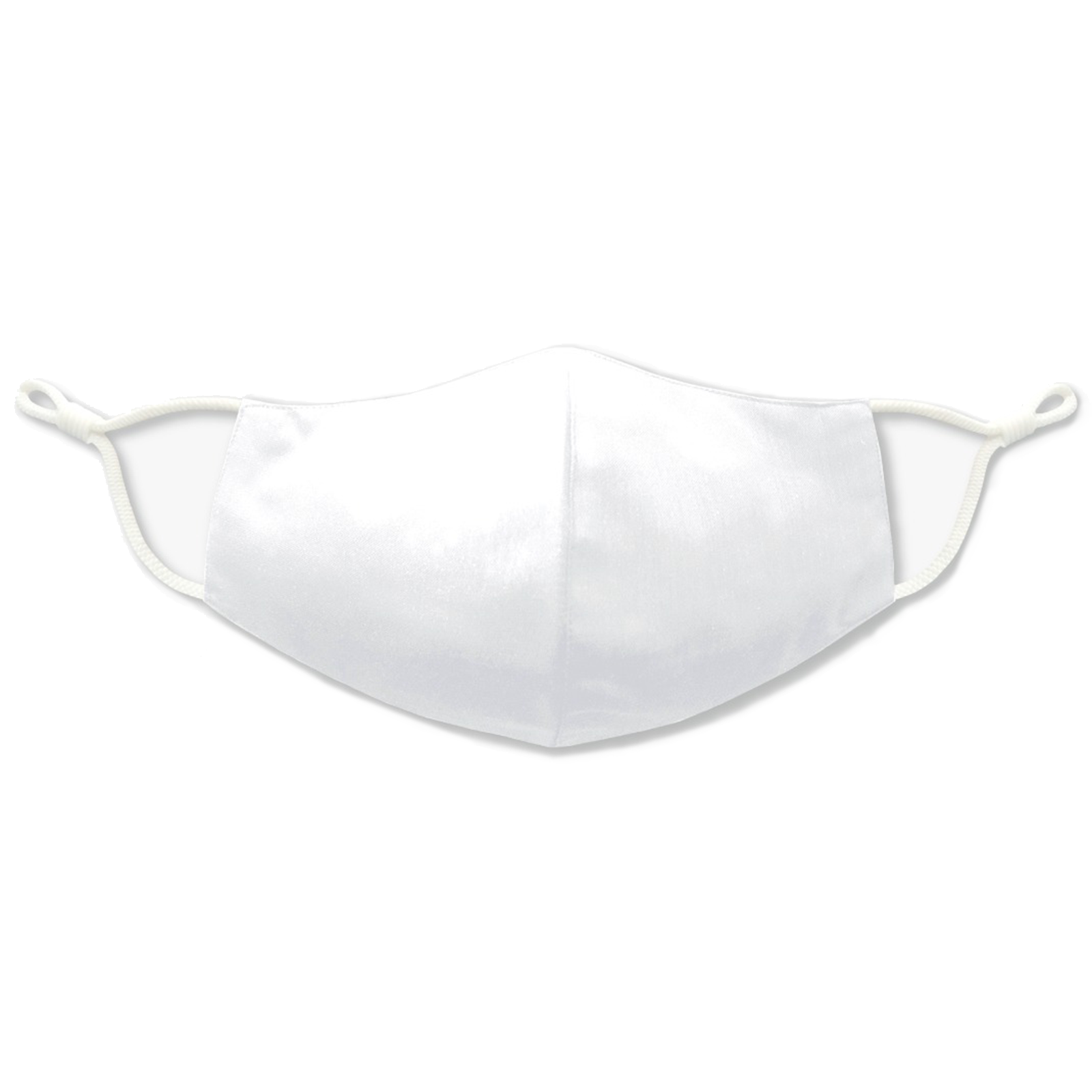 White Plain Mask with Grommets for Children and Teens