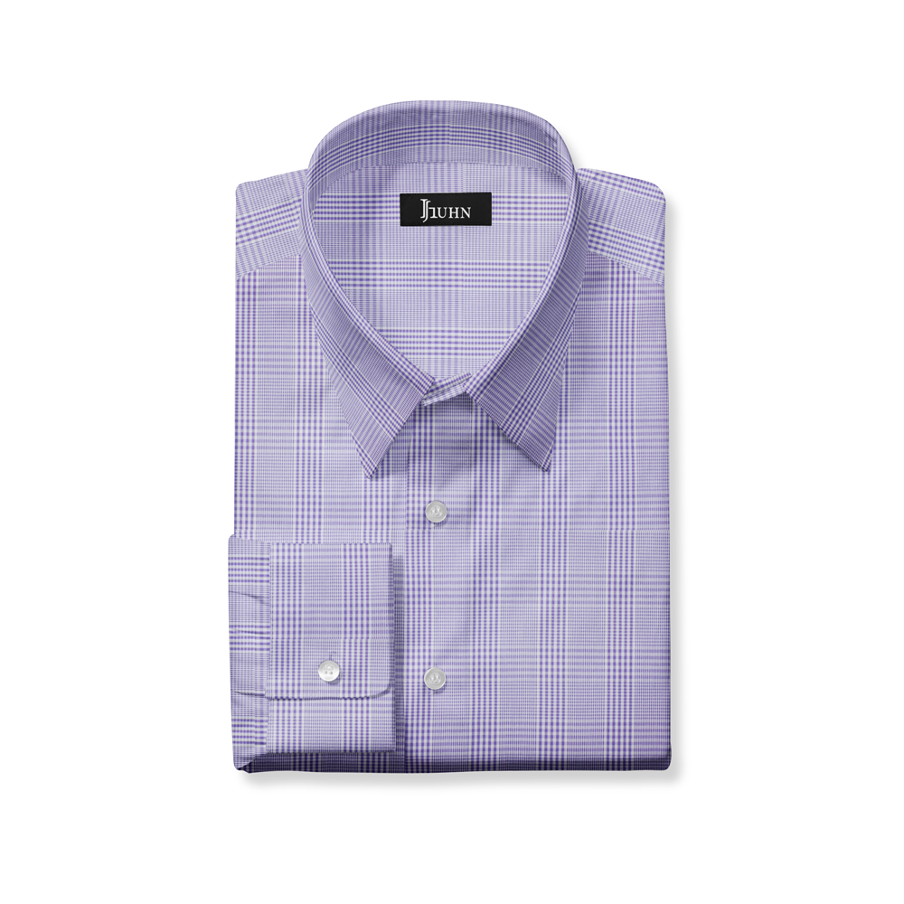 Wrinkle Resistant Men's Shirt in Lavender Plaid