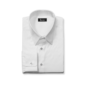 Wrinkle Resistant Men's Shirt in White Solid