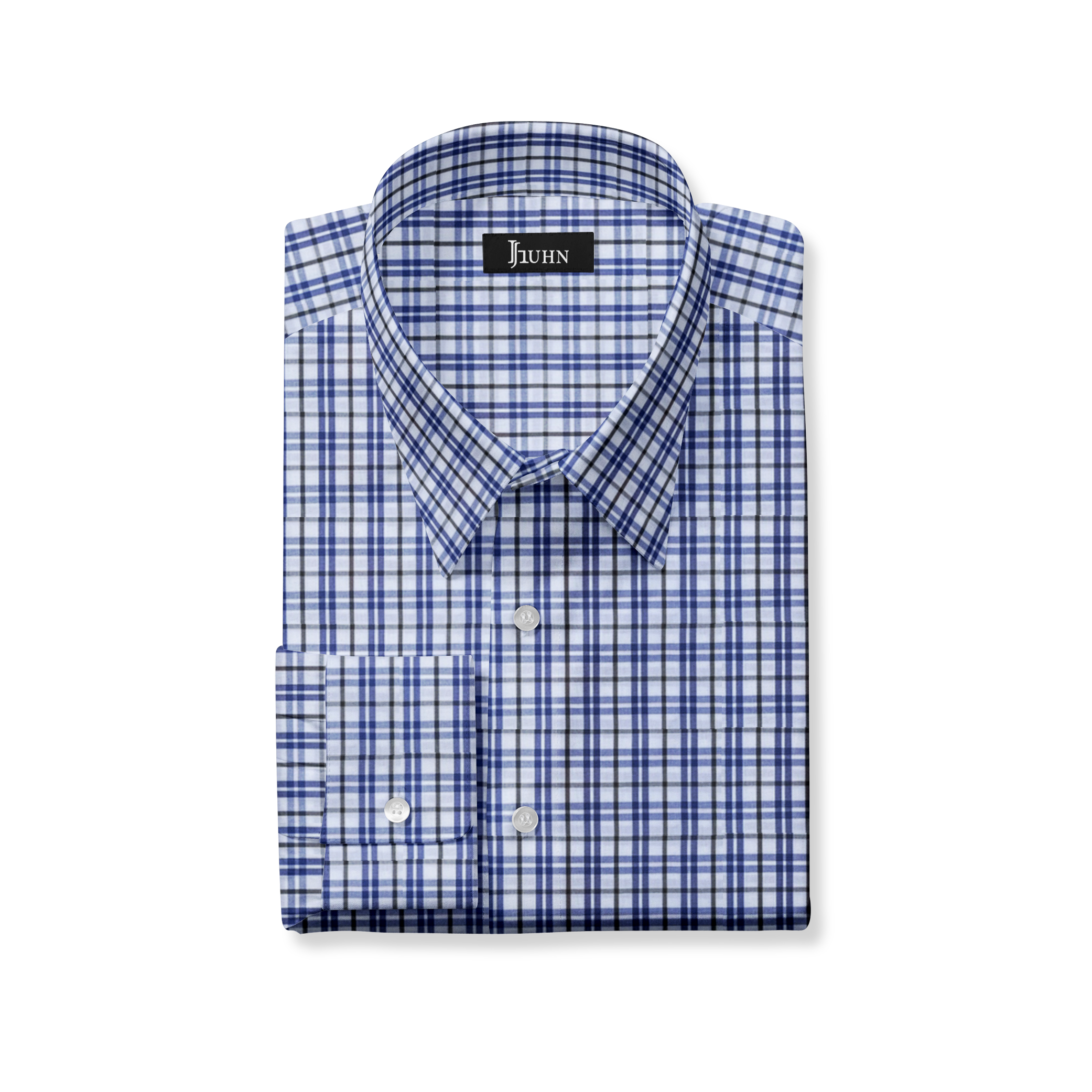 NEW Plaids Men’s Shirt in Black and Blue