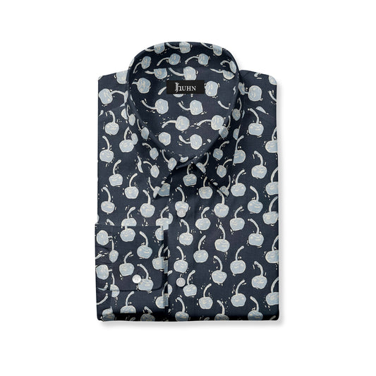 Cherry Print Linen Shirt