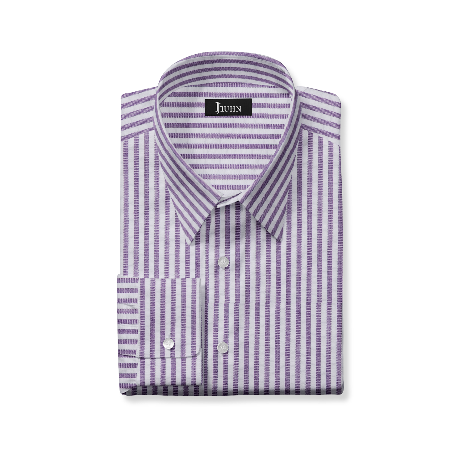 Seersucker Men's Shirt in Purple Stripe