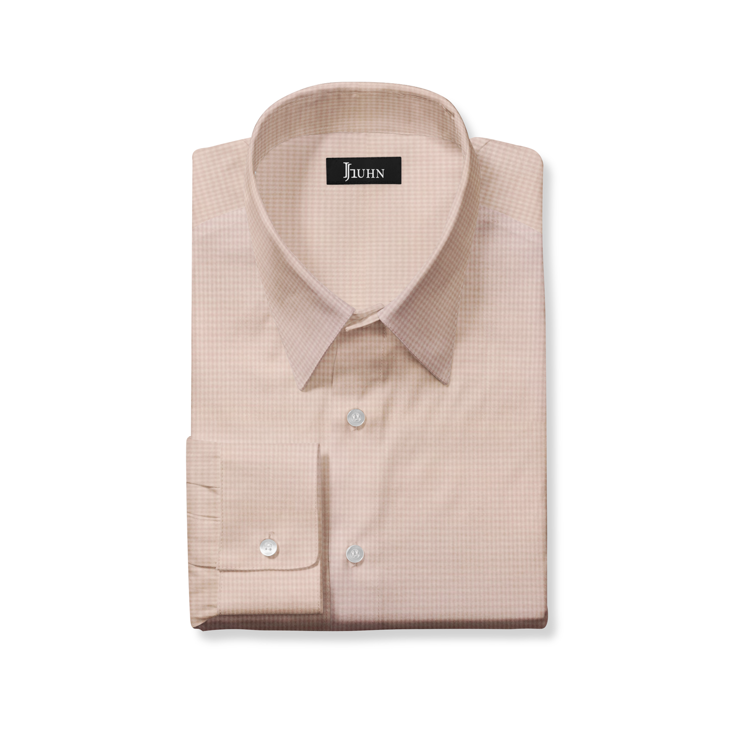 Wrinkle Resistant Men's Shirt in Orange Gingham