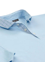 Load image into Gallery viewer, Polo Shirt in Light Blue Plaid

