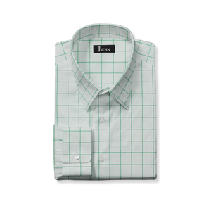 TGIF Men's Shirt in Green Grid